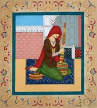 Abida Daihri, 7 x 8 Inch, Gouache on Wasli, Miniature Painting, AC-ADH-001